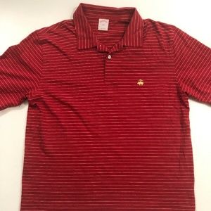Brooks Brothers Men's Polo Shirt Red White Sz L